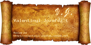 Valentinyi Jozafát névjegykártya